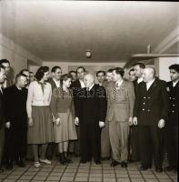 1953. január 1. Rákosi Mátyás a szuhakállói bányászokkal Galyatetőn találkozott, Kotnyek Antal (1921...