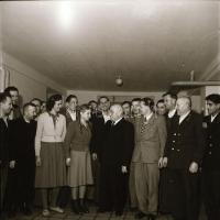 1953. január 1. Rákosi Mátyás a szuhakállói bányászokkal Galyatetőn találkozott, Kotnyek Antal (1921...