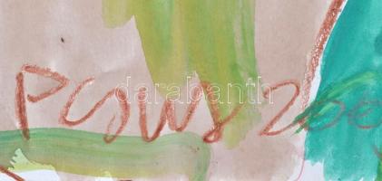 Cs. Németh Miklós (1934-2012): Lányportré, akvarell, papír, jelzett, 30×35 cm