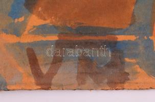 Cs. Németh Miklós (1934-2012): Portré, akvarell, karton, jelzett, 34×34 cm