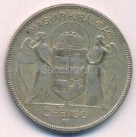 1930. 5P Ag "Horthy jobbra" T:2,2- kis patina
Adamo P8