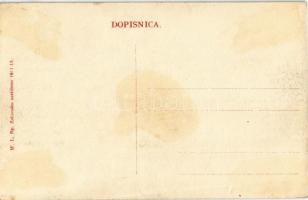 Zagreb, Zágráb; Ilica, Kavana Bauer, L.F.Ko., Vjekoslava N. / street view with shops and tram, cafe,...