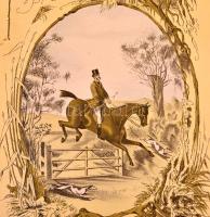 1943 Okszerű lótenyésztésért járó díszesen illusztrált ezüst oklevél, báró losonci Bánffy Dániel (18...