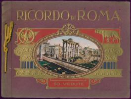 Ricordo di Roma. 60 Vedute. Képes füzet Róma városáról, 60 fekete-fehér fotóval, négynyelvű leírásokkal. Kiadói fűzött papírkötésben.