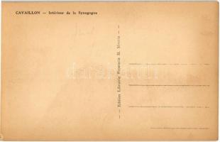 Cavaillon, Intérieur de la synagogue / interior of the synagogue. Judaica