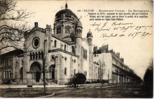1917 Dijon, Boulevard Carnot, La Synagogue. Judaica