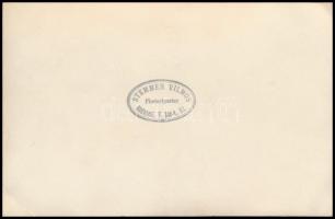 cca 1900 Zsidó esküvő, fotó Stemmer Vilmos műterméből, hátulján pecséttel jelzett, sarkain kis törés...