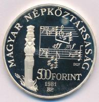 1981. 500Ft Ag "Bartók Béla" T:PP fo., patina
Adamo EM62