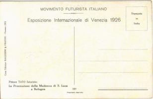 La Processione della Madonna di S. Luca a Bologna. Movimento Futurista Italiano. Esposizione Interna...