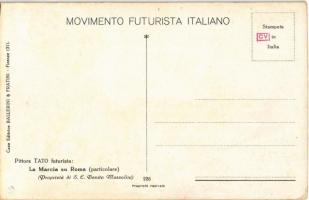 La Marcia su Roma. Movimento Futurista Italiano / Italian Futurist Movement art postcard. Ballerini ...