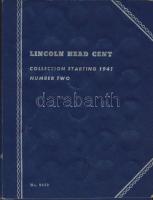 USA 1941-1964. kis gyűjtemény 1c "Lincoln" típusú pénzekből 47 klf db "Whitman" rendszerű gyűjtőalbuman T:1,2,3