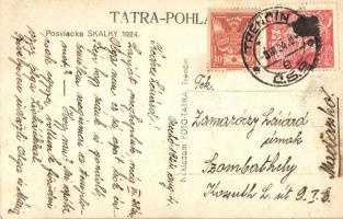 1924 Vágsziklás, Szkalka, Skalka nad Váhom; Apátsági romok a Vágvölgyben / abbey ruins in Povazie. F...