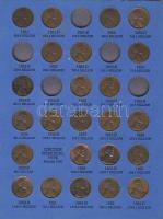 USA 1941-1964. kis gyűjtemény 1c "Lincoln" típusú pénzekből 47 klf db "Whitman" ...
