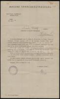 1919 a Magyar Tanácsköztársaság szociális termelés népbiztosa értesítése munkabér megállapításáról posta-távíró és távbeszélő alkalmazott részére, fejléces papíron