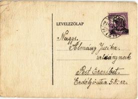 1931 Mickey és Minnie Mouse. Saját kézzel rajzolt művészlap / Mickey and Minnie Mouse. Hungarian han...