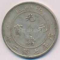 Kínai Császárság / Chihli Tartomány 1907. 1$ Ag "Sárkány" (26,45g) T:2,2-
Chinese Empire ...