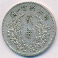Kína ~1914. 20c Ag "Yüan Shihkai" (5,33g) T:2
China ~1914. 20 Cents Ag "Yuan Shihkai...
