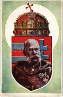 Ferenc József császár a magyar címerben. Wottitz Manfréd / Franz Joseph in the Hungarian coat of arms (r)