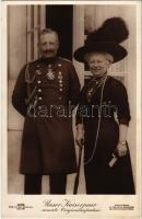 Unser Kaiserpaar neuseste Originalaufnahme / Wilhelm II with his wife, Augusta Victoria of Schleswig-Holstein. Gust Liersch & Co. 4696.