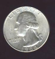 USA 1964D 1/4$ Ag "Washington" T:1