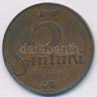 Lettország 1922. 5s Br T:2 Latvia 1922. 5 Santini Br C:XF