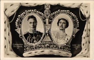 1937 Coronation Souvenir. H.M. King George VI and H.M. Queen Elizabeth. Raphael Tuck & Sons Real Photopgraph Postcard No. 5411.