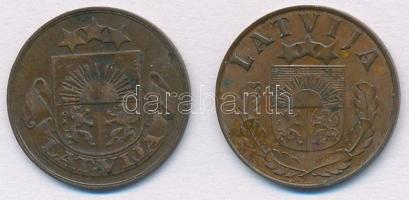 Lettország 1932-1939. 2s Br (2xklf) T:2
Latvia 1932-1939. 2 Santimi Br (2xdiff) C:XF