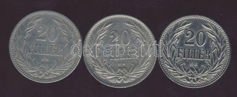 20f 1893. T:3 + 1908. T:2/3 + 1914. T:2/3+ 3klf db