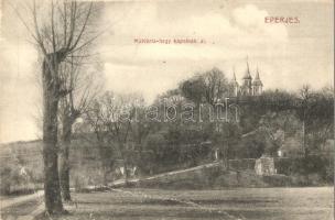 1909 Eperjes, Presov; Kálváriahegy kápolnákkal. Kiadja Divald Károly Fia / calvary hill with chapels (EB)