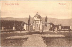 1910 Krasznahorkaváralja, Krásnohorské Podhradie; Andrássy mauzóleum. Kiadja Fuchs József / mausoleum (EK)