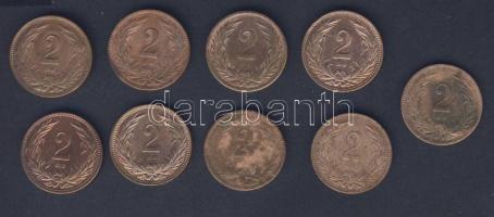 2f 1894,1895,1897,1901,1908,1909,1910,1914,1915. Összesen 9klf db T:2,2/3,3,4 korr.