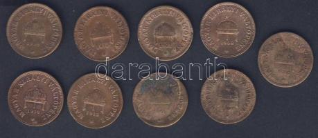 2f 1894,1895,1897,1901,1908,1909,1910,1914,1915. Összesen 9klf db T:2,2/3,3,4 korr
