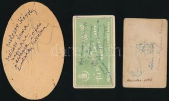 1863 Melczer Károly (1828?-1894) gimnáziumi tanár (?) 3 db fotója, különféle portrék különböző műter...