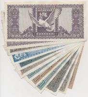 12db-os magyar bankjegy tétel a korona és pengő időszakból T:II-III