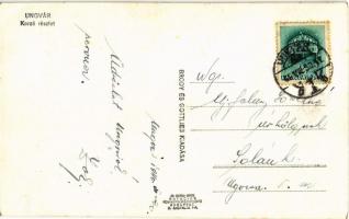 1940 Ungvár, Uzshorod, Uzhorod; Korzó részlet, autóbusz, Tomcsányi gyógyszertár, Széchenyi tér, Felv...