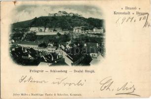 1901 Brassó, Kronstadt, Brasov; Fellegvár / Schlossberg. Julius Müllers Nachfolger Tartler & Schreiber / Dealul Strajii / castle hill (kis szakadás / small tear)