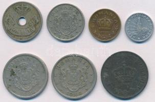 Románia 1906-1951. 7db-os vegyes fémpénz tétel, közte 1906. 10b Cu-Ni; 1951. 1L Al T:2,2-
Romania 1...