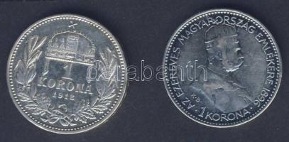 1896. 1K Ag "Millenium" T:2/3+ + 1912. 1K Ag T:3