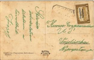 Alsóverecke, Niznije Verecki, Nizsnyi Vorota, Nyzhni Vorota; Magyar-orosz határ zászlókkal. Verchovi...