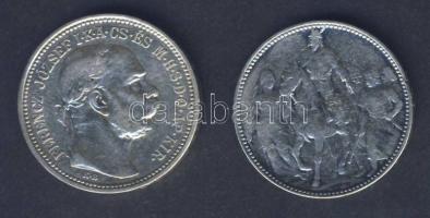 1896. 1K Ag "Millenium" T:2/3+ + 1912. 1K Ag T:3