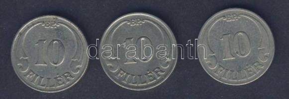 10f 1926,1927,1938 3klf db T:3+,3