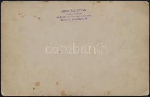 cca 1910 Focicsapat, keményhátú fotó Ábrahám István / Dunky Fivérek miskolci műterméből, hátulján pe...