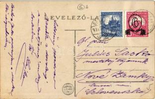 1931 Szolnok, Baross utca, "Lassan hajts" tábla, gyógyszertár, Kinolovits Bazár, Stühmer C...