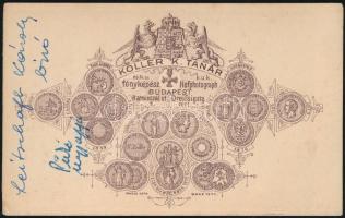 cca 1900 Leitschaft Károly (?-?) bíró portréja, fotó Koller tanár budapesti műterméből, hátulján fel...