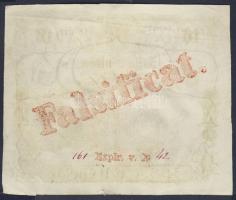 1863. 10G érdekes korabeli hamisítványa vízjeles papíron, hátoldalon piros "Falsificat. 161 Exp...