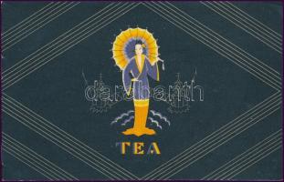 cca 1910 Meinl Gyula tea-behozatala, díszes reklám ismertető prospektus