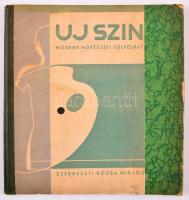 1931 az Új szín 1. évf. 1. száma, érdekes írásokkal, kissé vetemedett félvászon kötésben