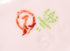 Új állapotú kávéfőző ("kotyogó") Hollóházi porcelán felső résszel, jelzett, matricás, m: 2...