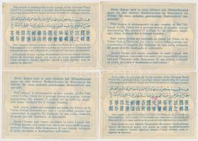 ~1940-1950. 4db "Nemzetközi Válaszdíjszelvény" Amerikából, Franciaországból és Dániából T:...