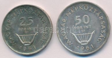 1961. 25Ft Ag + 50Ft Ag "Liszt" pár T:1-,2 patina
Adamo EM7, EM8